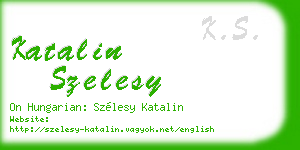 katalin szelesy business card